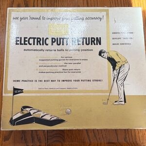 Vintage 1967 Sears Electric Putt Return Automatic Golf Training Aid with Box USA